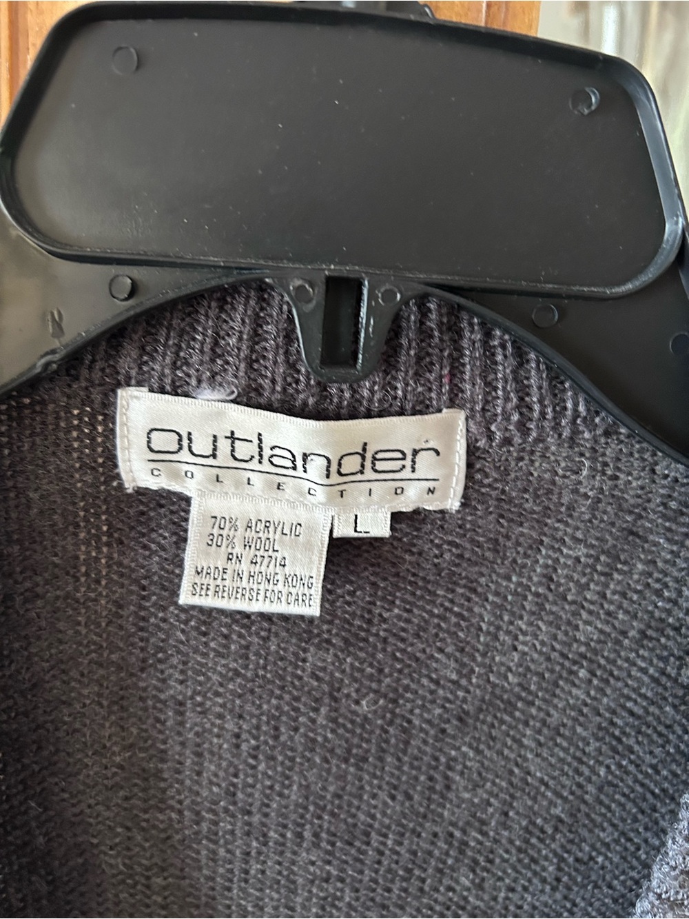 Outlander Women's Dark Gray Embroidered Button Cardigan - Picture 2 of 4